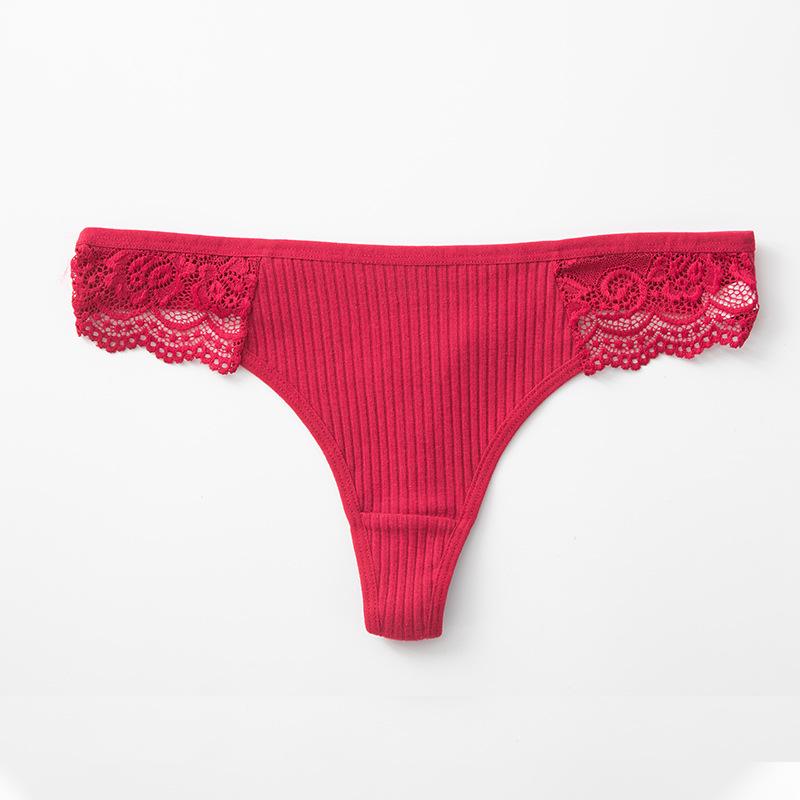 Women's Lace Low-Rise Cotton Thongs - Sexy and Stylish