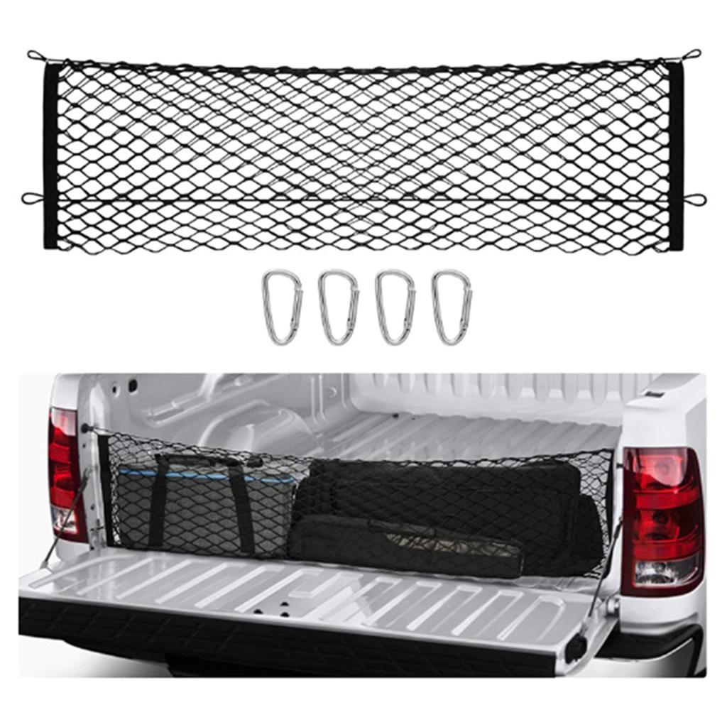 Large Storage Net Efficient & Secure Fixation Rear Cargo Net Reliable Organizers Polyester for Neat Trunk Organization