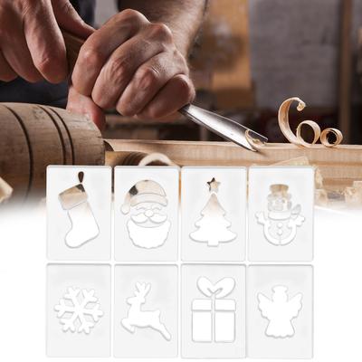 Christmas Router Templates Reusable Woodworking Carving Stencils Holiday Woodworking Templates Set For Men Women Boys Youth