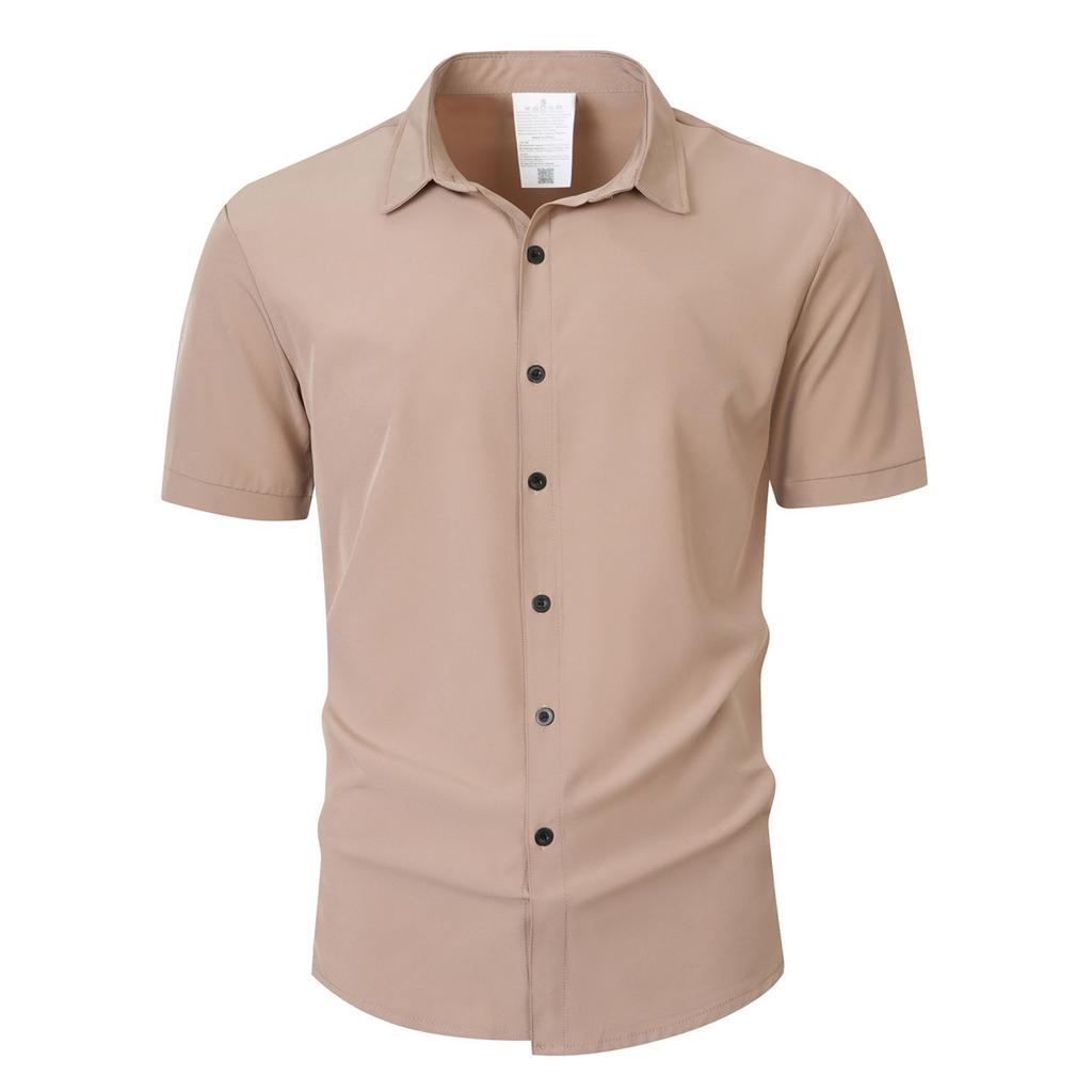 Men's Short Sleeve Button Front Casual Shirt