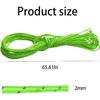 Dyneema Tent Guy Guide Reflective Green Rope - 200kg Breaking Strain - Lengths in Meters - Suitable for Sailing, Dinghy, Yachting, Cruising, Racing,