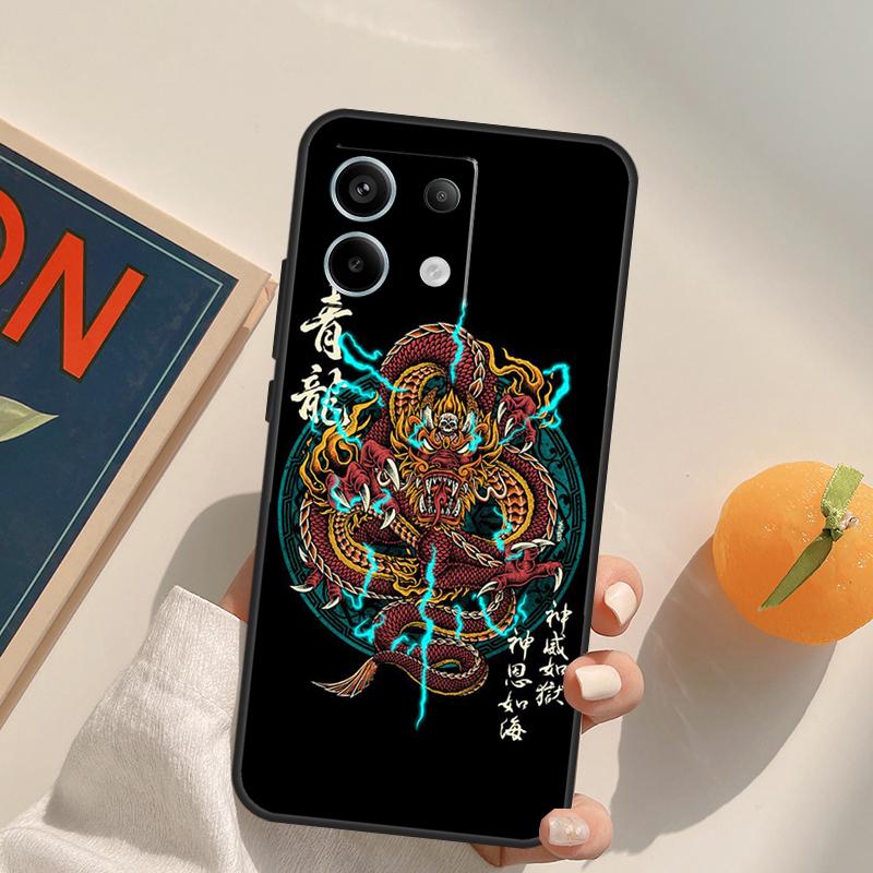 Fashion Chinese Dragon Funda For Xiaomi Redmi Note 14 Pro 9 10 11 12 13 Pro 10S 11S 12S Redmi 10C 12C 13C 14C Case