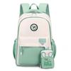 Large Capacity Student Schoolbag Campus Multi-Function Water-Repellent Backpack Women Color Block Backpack