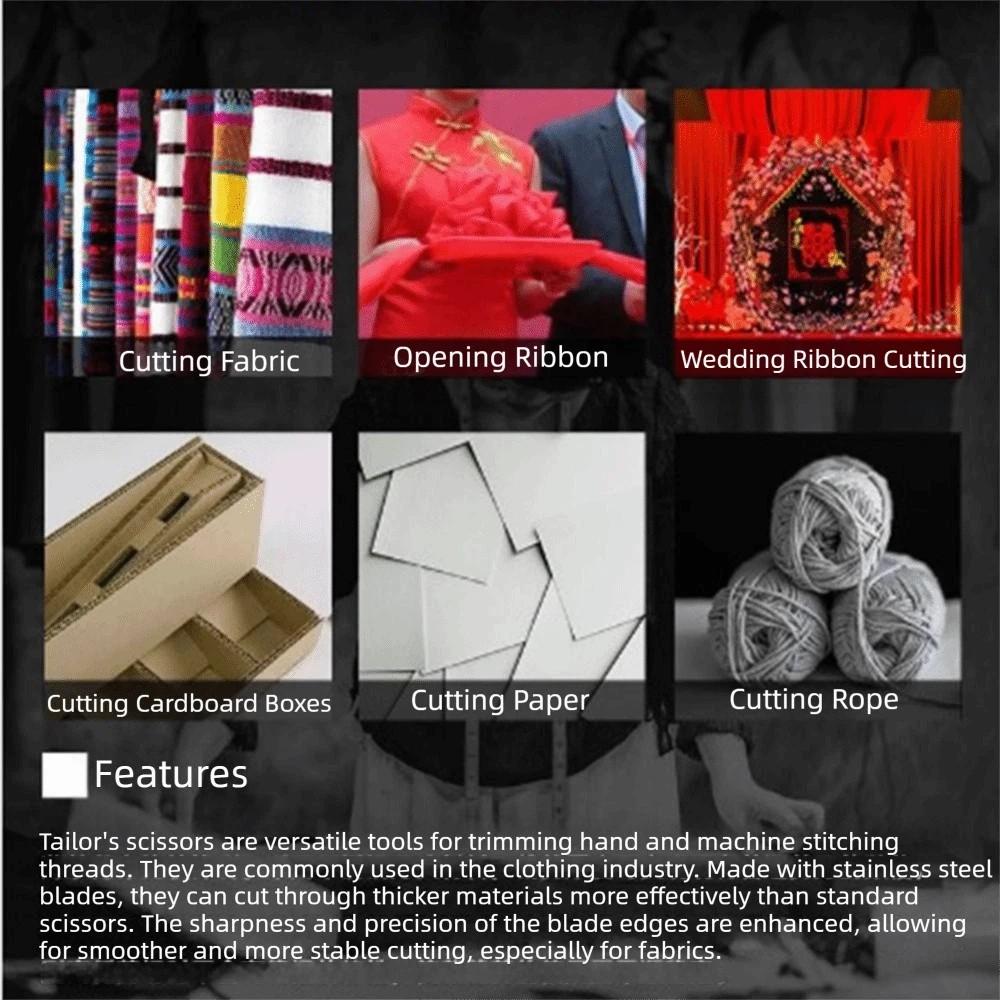 13.5 Inch Extended Shear Tailor Scissors Stainless Steel Barbecue Scissors Tailor Shears  Outdoor