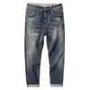 Spring and Summer New Men's American Retro Slim Straight Big Beef Stretch Jeans Trousers Men