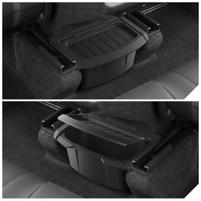 TPE Rear Seat Storage Box for Tesla Model Y Juniper Launch 2025-UP Organizer Center Console Bins Backseat Garbage Accessories