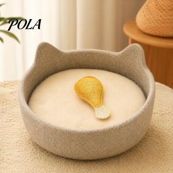 Natural Loofah Cat Toy Toy, Teeth Cleaning Chew for Cats And Kittens, Bite Resistant Fish Egg Shapes with Cotton Rope