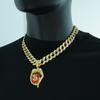 Big Mouth Tongue Out US Dollar Personalized Hip Hop Pendant Full of Diamonds Trendy Necklace for Men and Women Cuban Necklace