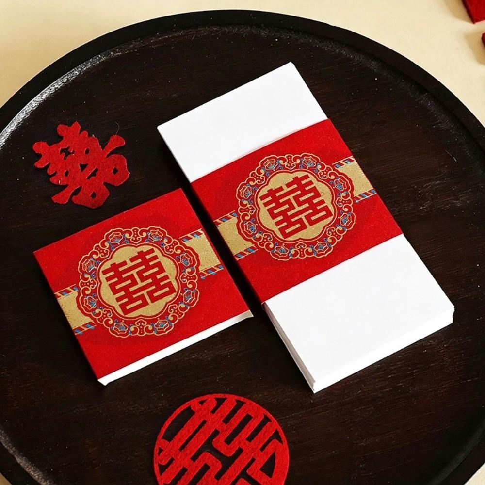 10pcs Gold Stamping Money Paper Sealing Strip Traditional New Year Red Packet Birthday