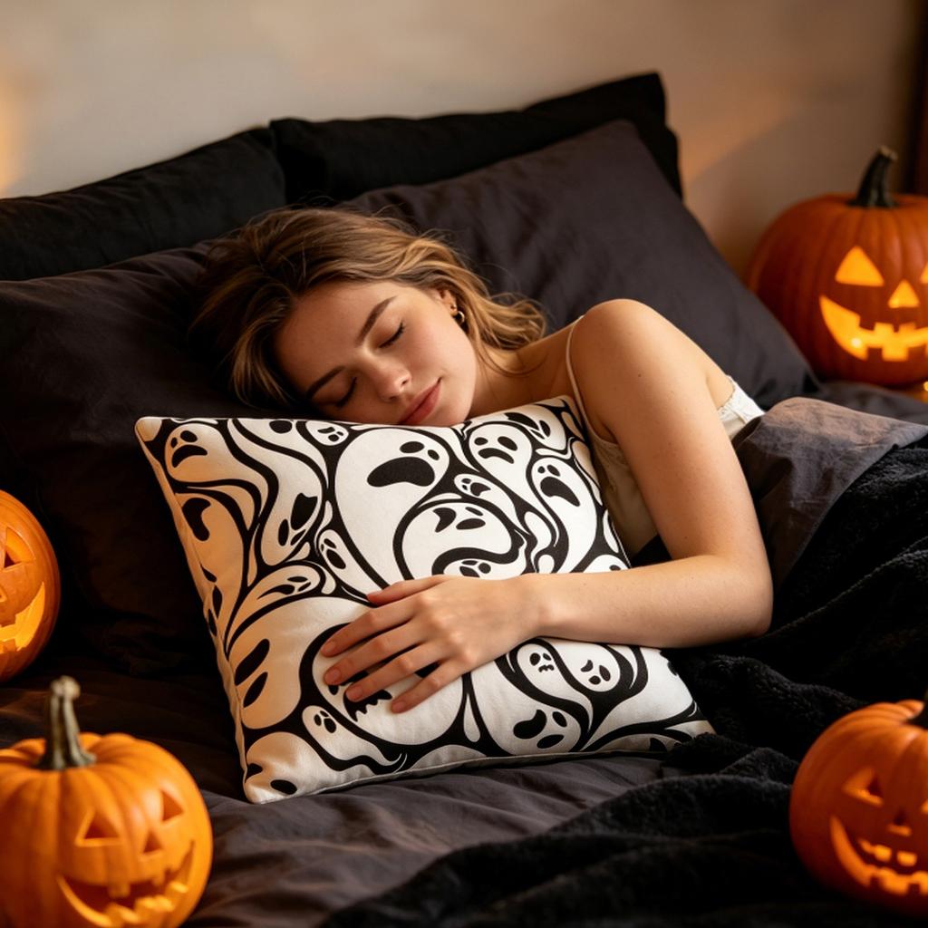 Halloween Pumpkin Printed Throw Cover for Couch Cushion Decorative