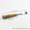 Stainless Steel Bread Arc Curved Knife Wood Handle with 5Pcs Replacement Blades