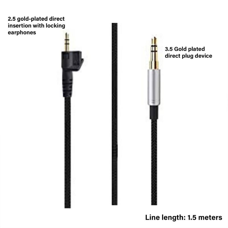 4.9ft Weaving Cable for AE2 Headphone with Inline Control Replacement Headset Wire Connection Line