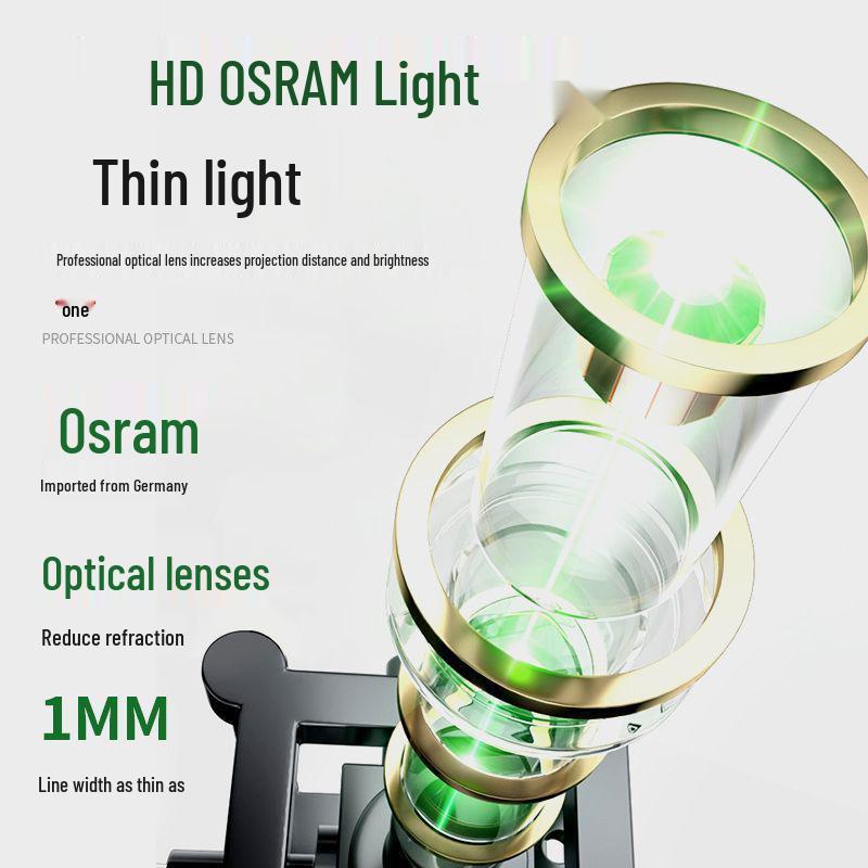 Vysoce přesná infračervená 5-liniová laserová vodováha pro stěnu a podlahu, samonivelační, zelené světlo, pro venkovní použití