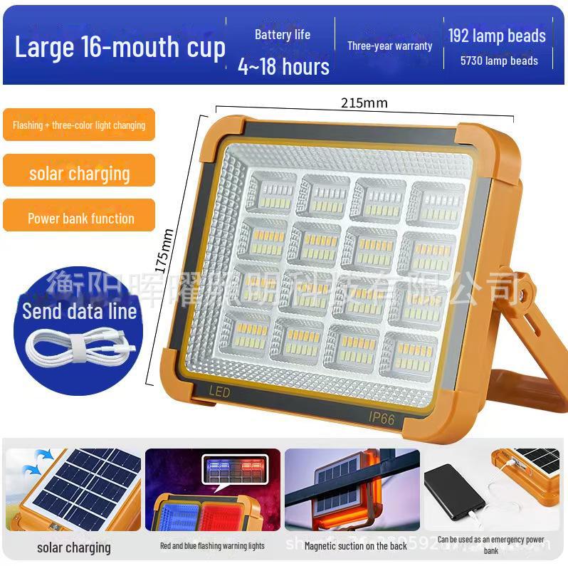 Multifunctional Solar-Powered Portable Lamp: Super Bright for Outdoor, Emergency, and Night Market Use