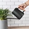 IMEEA Watering Can, 1000ml, Stainless Steel with Wooden Handle, Stylish Gardening Tool, Black