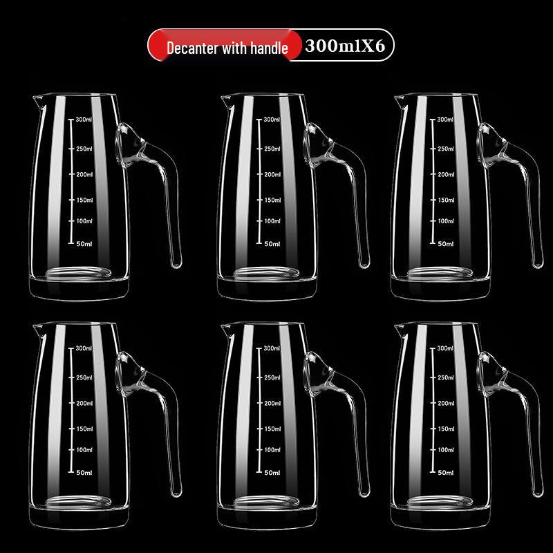 Kristall Baijiu Karaffe Set mit kleinen Luxus-Weingläsern