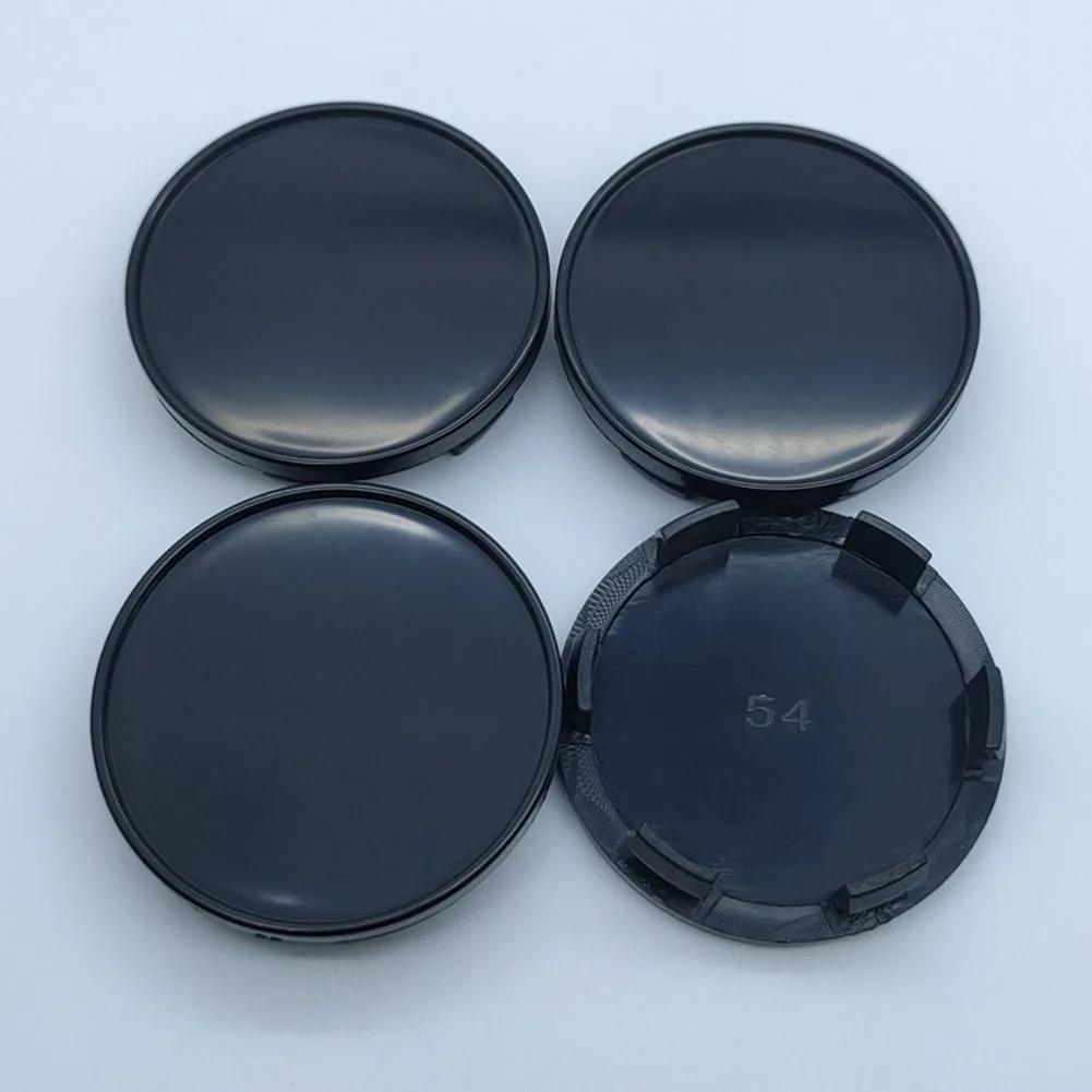 4pcs 54mm Dia 6 Clips Car Wheels Rim Hub Cap Auto Wheel Center Cap Hubcap Dust-proof Covers Black Chrome Exterior Accesory