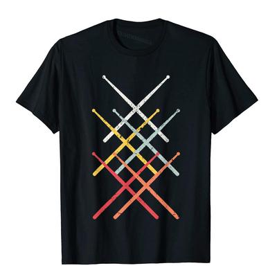 Vintage Drummer TShirt Retro Drum Sticks Shirt Gift TShirt Cool Cotton Unisex Tees Unique Fashion T Shirt Kawaii