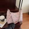 Rhombus chain shoulder bag summer new women's high-end texture commuter bucket bag