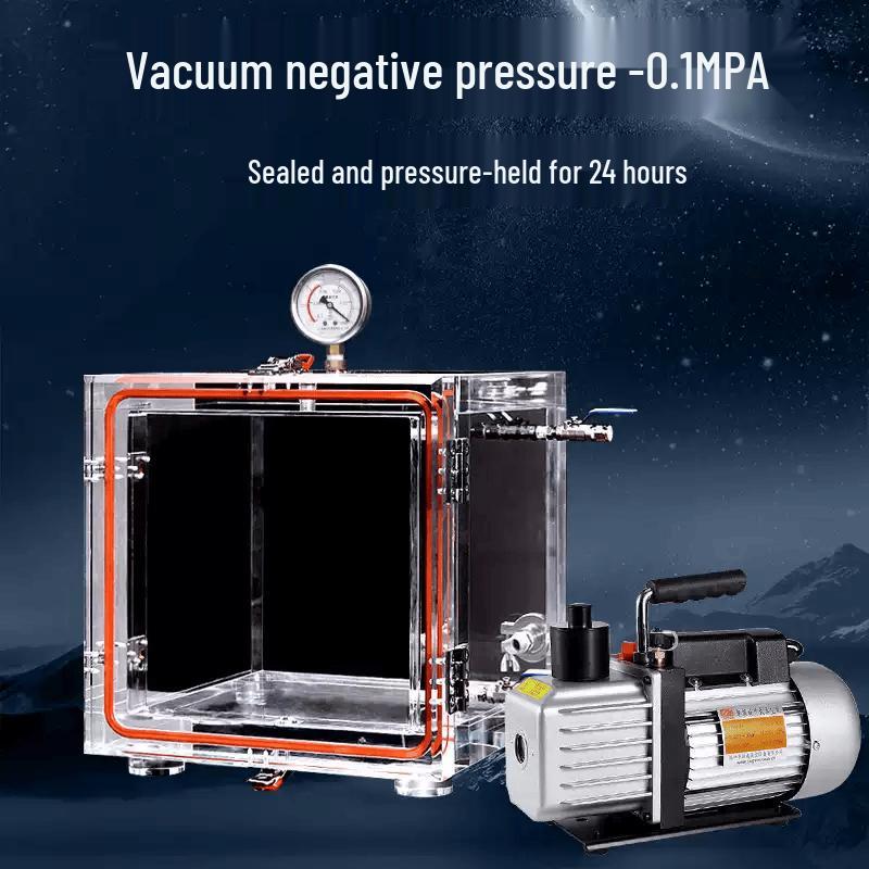 Kexy Star VB-1 Laboratory Stainless Steel Vacuum Chamber with 2L Vacuum Pump