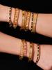 18k Gold-Plated Stainless Steel Bracelet with 5A Zirconia & Hollow Letter Buckle