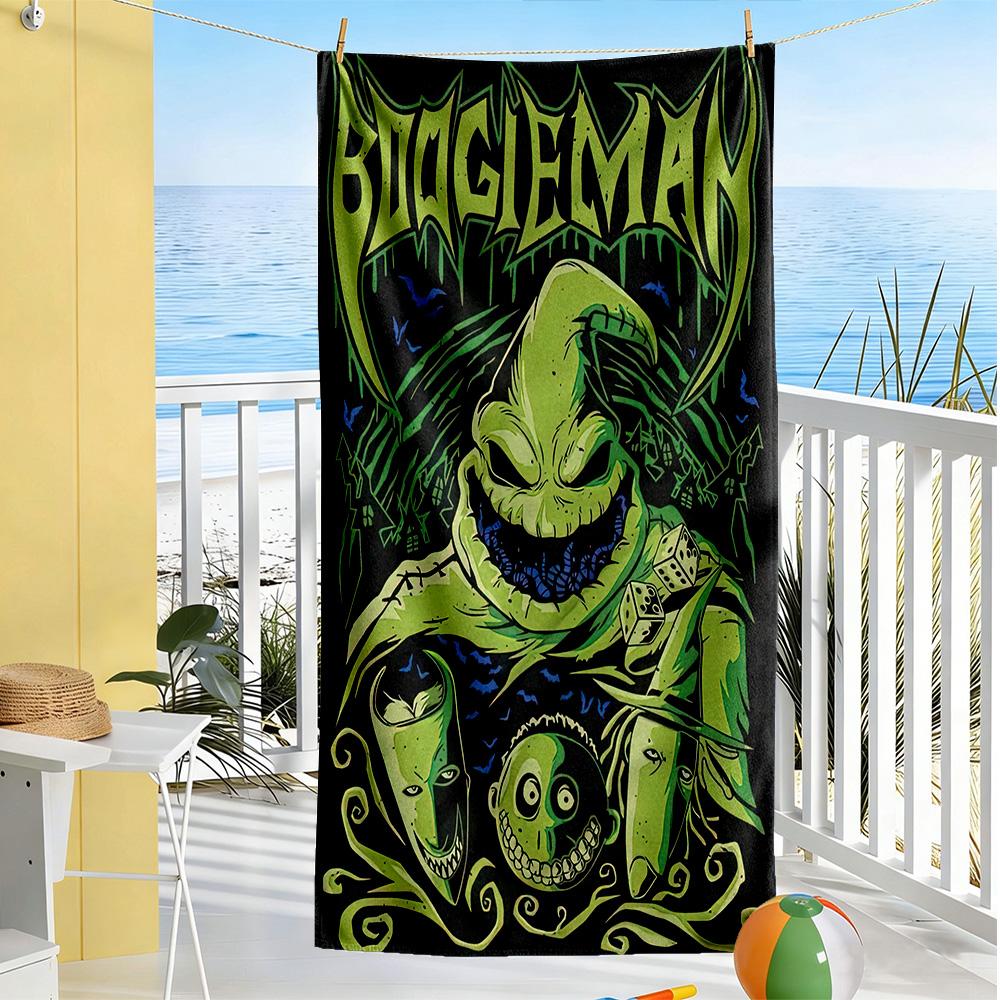 Christmas Nightmare Beach Towel Super Soft & Absorbent Comfortable Lightweight Perfect for Traveling Yoga Camping and Swimming