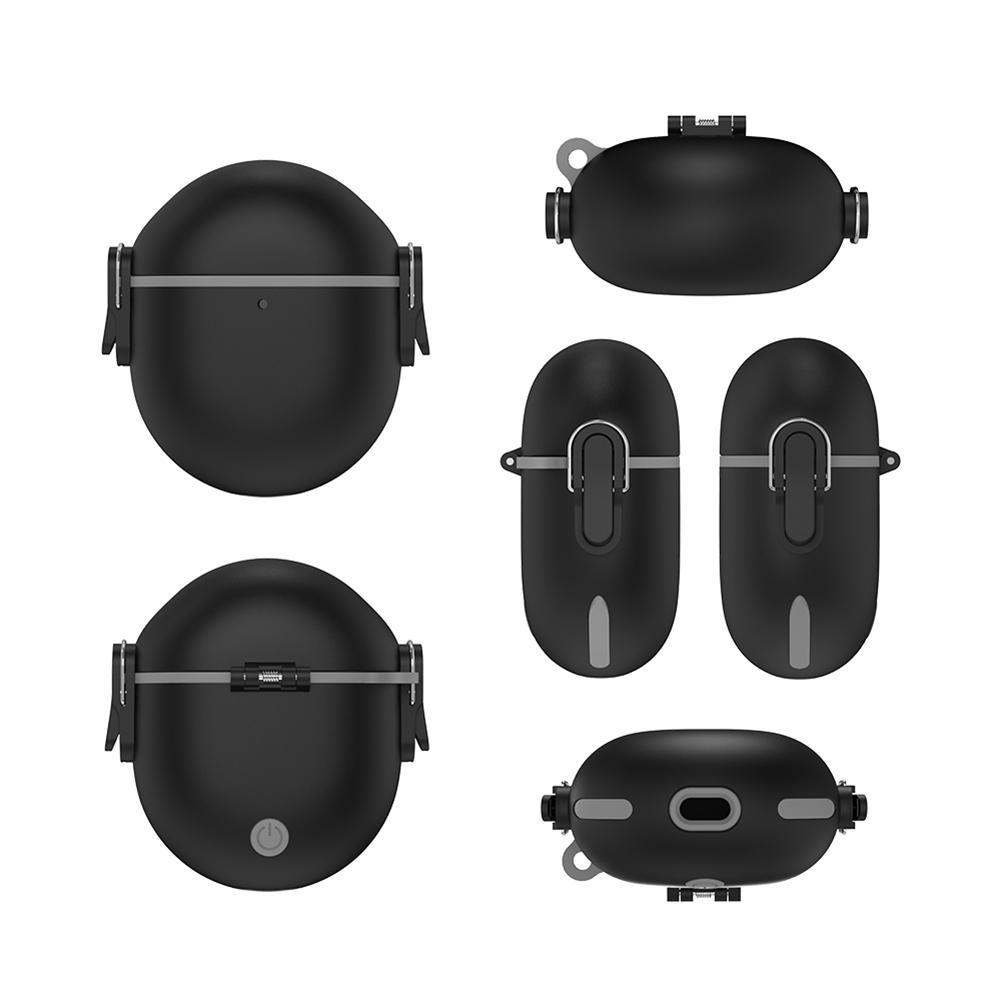 Kopfhörerhülle mit Lanyard-Haken TPU PC Kopfhörerhülle Wasserdichtes Bluetooth-Etui Zubehör für Google Pixel Buds Pro