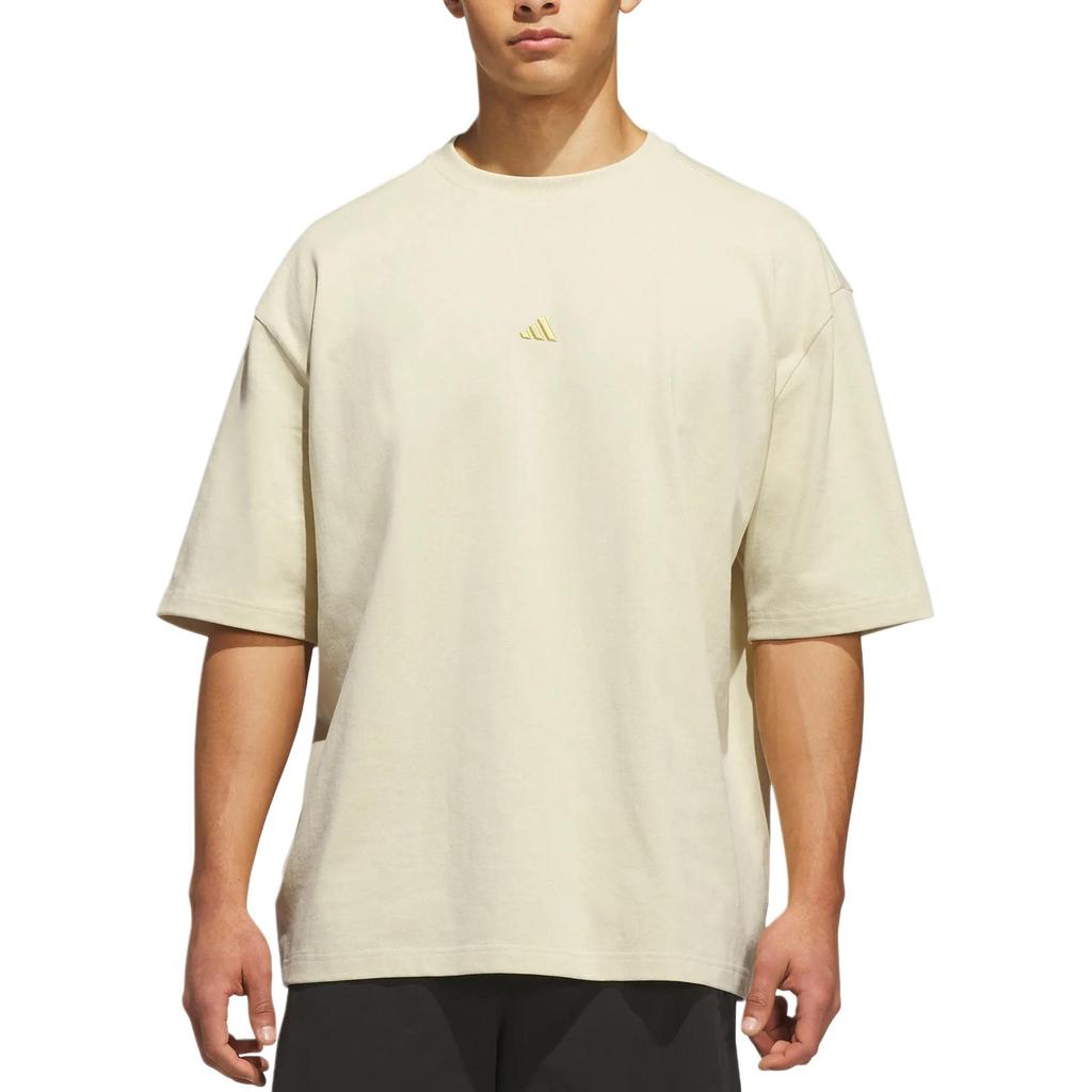 adidas Basketball Single Jersey Loose Knit Round Neck Basketball Short Sleeve T-Shirt Unisex Tops KR2095