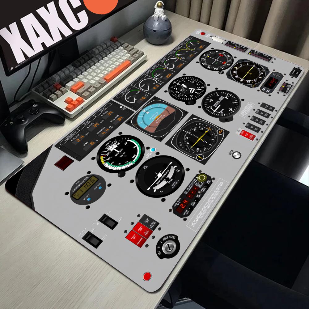 Offices and Gamer Aviation Theme Mouse Pad Large Rubber Base Antislip PC Desk Accessories Mousepad for Keyboard Mats Decor Mat