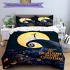 3pcs Set Nightmare Before Christmas 1pc of Quilt Cover+2pcs of Pillowcase, No Core, Print Bedding, All Seasons Bedroom Setting072