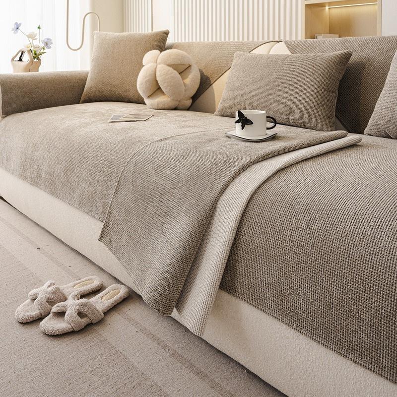 1PC Nordic Sofa Seat Cover Simple Style Solid Color Non-Slip Pets Kid Sofa Towel Corner Couch Slipcover Furniture Protector Deco