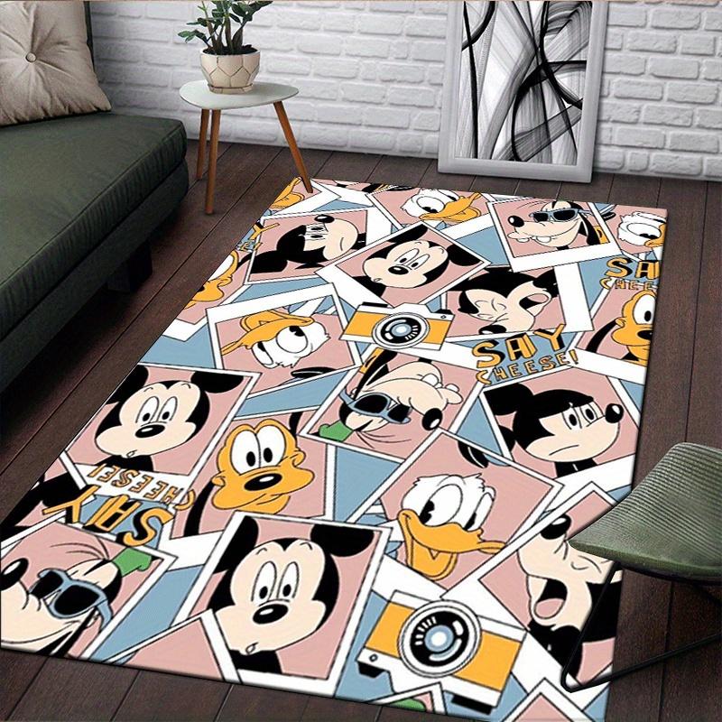1pc Mickey Pattern Area Rug Soft Flannel Floor Mat for Living Room,Office,Bedroom and Carpet,Sofa Coffee Table Floor Mat