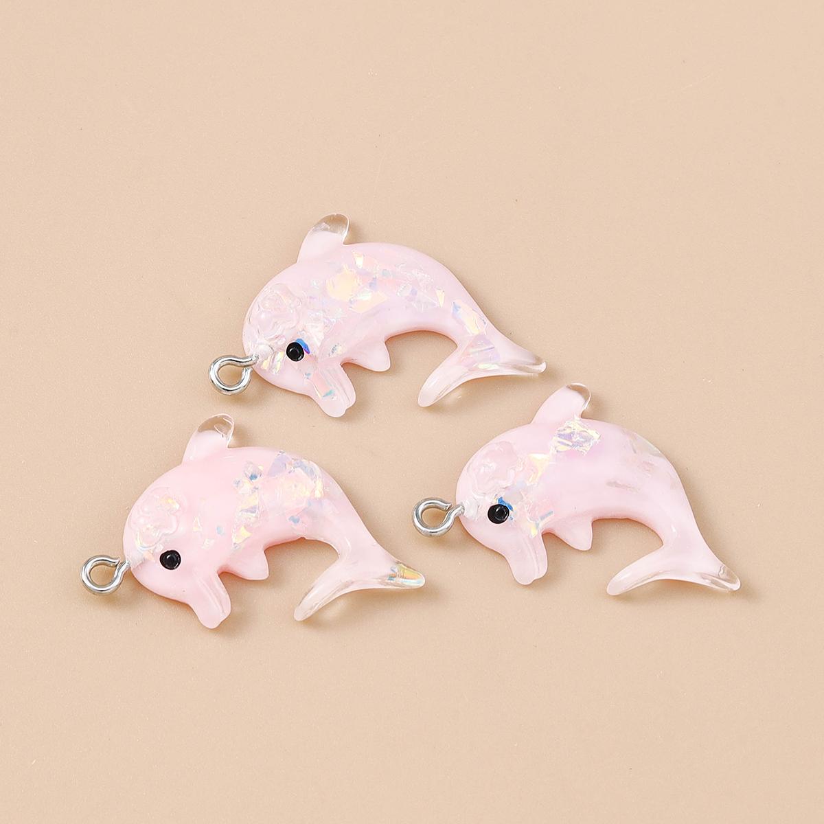 

Лесли 10 шт. Красочные смоляные блестящие подвески-шармы в виде дельфинов для серег-капель, браслетов, ожерелий, изготовления ювелирных изделий, DIY-крафта