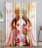Chinese Animated Maid TraditionalOpera Blackout Window Panel Curtain Living Room Room Bedroom Bathroom Kicthen Door Cupboard Decor Hooks