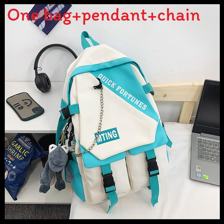 Girls School Backpack With Geometric Design And Nylon Fabric For Daily Use And Campus