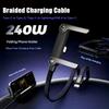 2in1 Invisible Holder Charger Cable 240W Fast Charging Cord with Built-in Phone Stand Type-C Cable Foldable Mobile Phone Holder