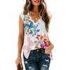 Canotta Larga Estiva 2023 Donna Stampa Scollo a V Senza Maniche Pizzo Camicia Donna Elegante Bluse Per Donna Abbigliamento Femminile 25708