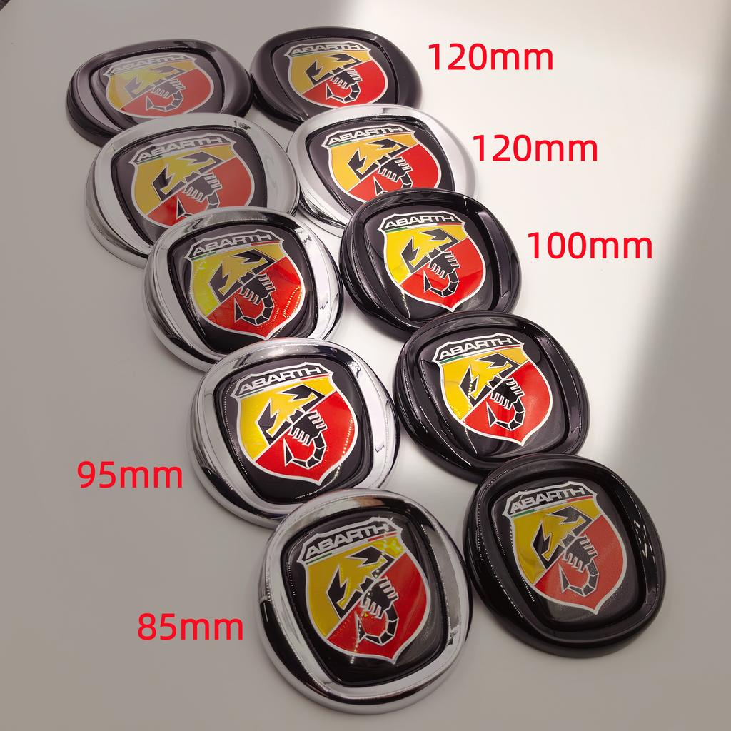 Car emblem 8.5cm 9.5cm 10cm 12cm 85mm 95mm 100mm 120mm Car Hood Front Bonnet Grill Rear Trunk Emblem Logo Badge For FIAT Abarth