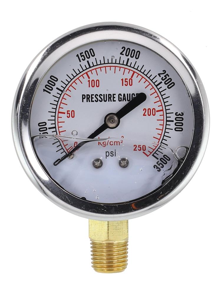 High Precision Hydraulic Oil Pressure Gauge with Dual Measurement Scales