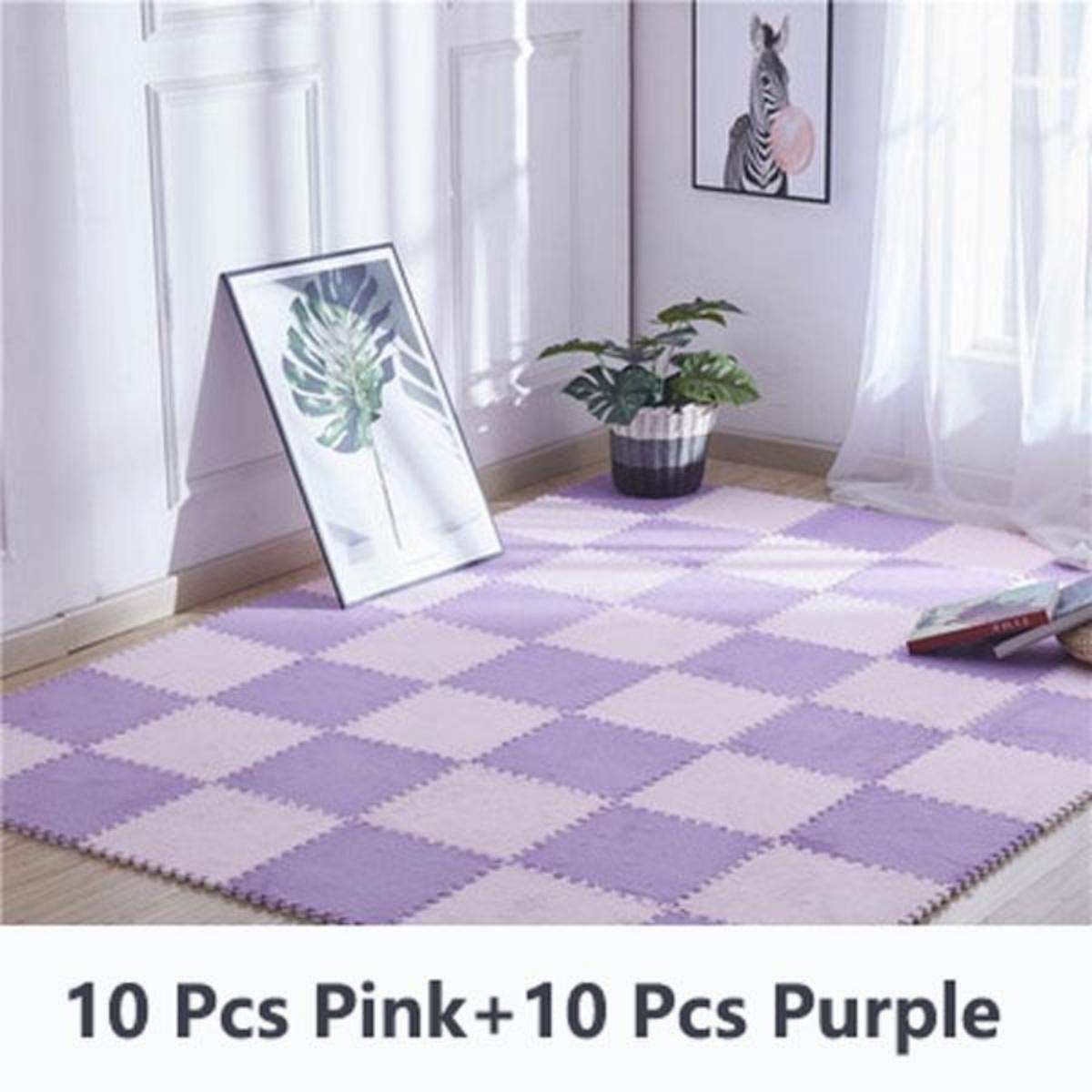 

Мягкие плюшевые детский игровой коврик-головоломка 30х30 см 10/20 шт Other