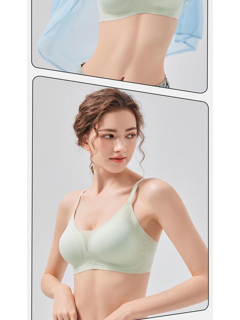 Soft Support Seamless Bra for Young Women - Wire-Free, Light Color, Thin Cup