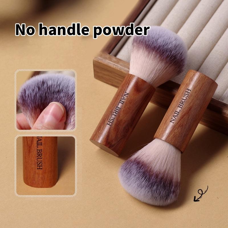 Nagelstaubentferner-Pinsel mit weichen Borsten für den professionellen und Heimgebrauch Acrylnägel mit ergonomischem Holzgriff
