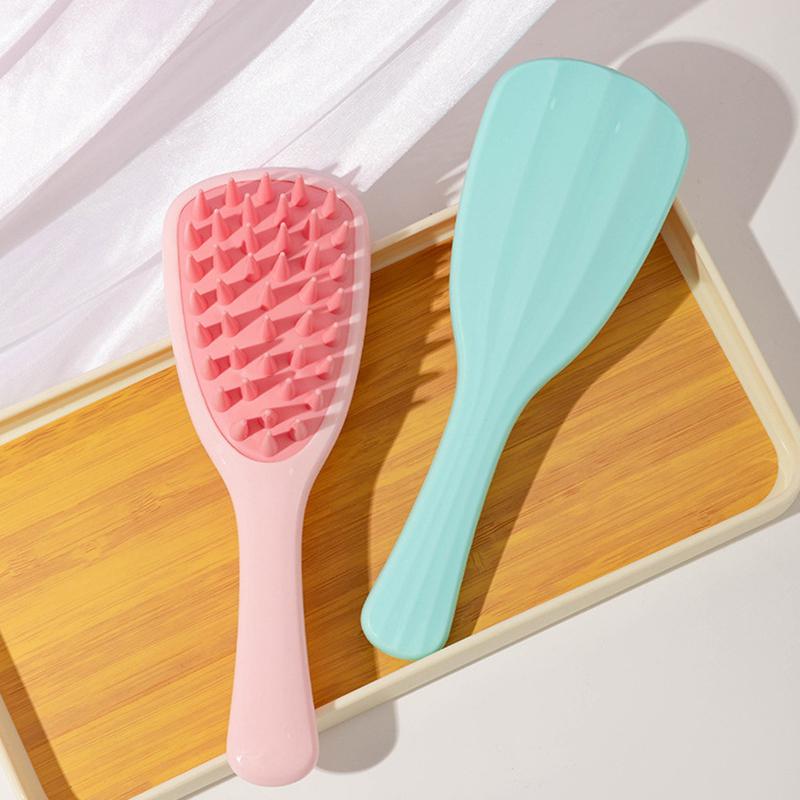 

Щетка для шампуня с длинной ручкой, силиконовая расческа для массажа кожи головы, щетка для мытья волос, массажер для головы, щетка для ванны, скребок для тела, аксессуары для волос