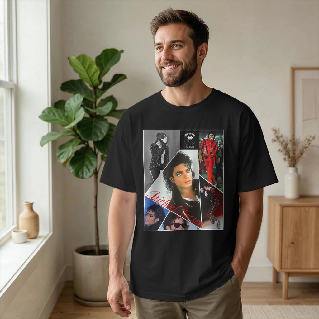 Michaels Pop King Jacksons T Shirts for Unisex Pure Cotton Casual TShirts Round Neck Singer Hip Hop Tees Short Sleeve Clothes Gift
