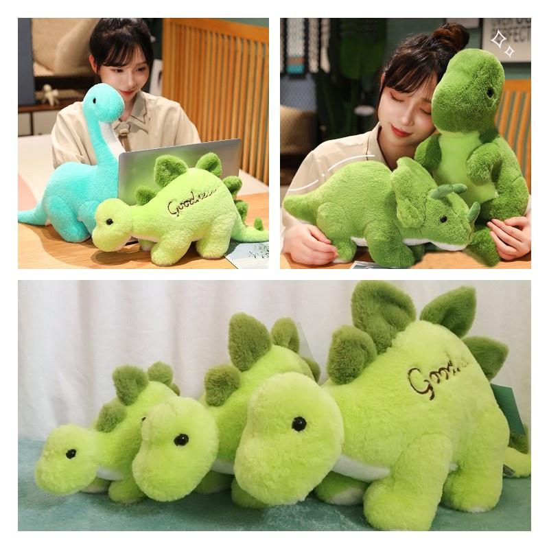 Jurassic Dinosaurier Park Plüschtier Grüner Stegosaurus Dreieckiger Drache Tyrannosaurus Rex Cartoon Stofftier