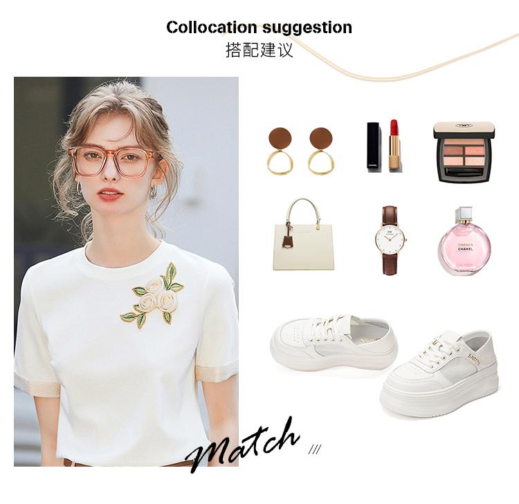 [Mesh Breathable White Shoes] Thick Soled Two On Casual Board Shoes, Lightweight Casual Shoes, Mesh Shoes for Women
