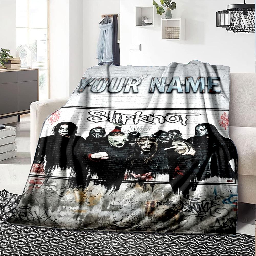 Name Individuell Slipknot Print Flanelldecke Hohe Qualität Warm Bequem Decke für Alle Jahreszeiten Perfekt für Geschenke Heimdekoration