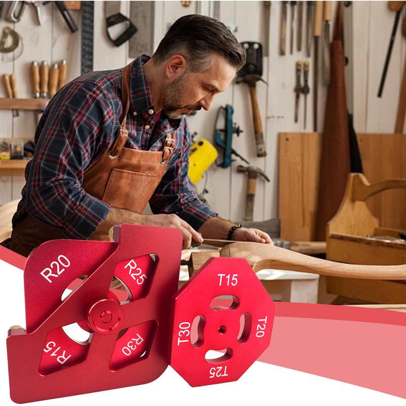 Router Template Set Quick Rounded Aluminum Alloy Manual Tools Router Corner Template For Corner Radius Edge Box Cutting Trim