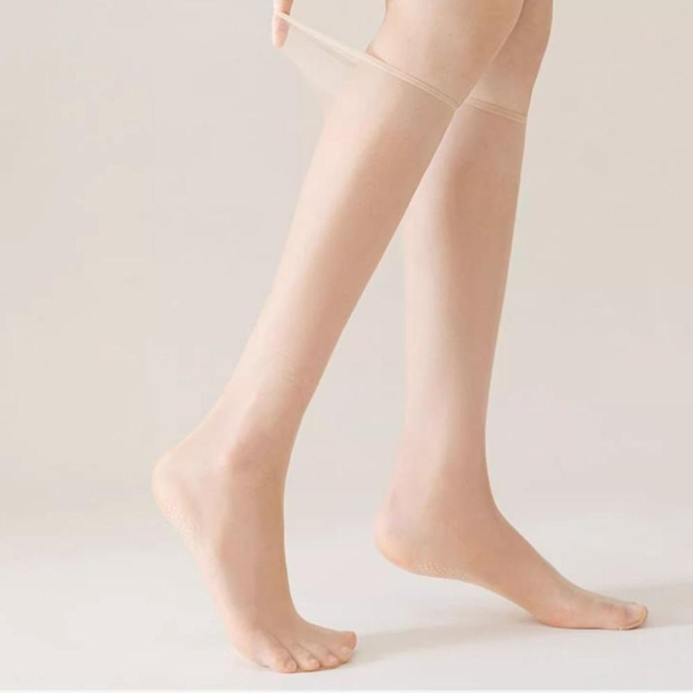 New Non-slip Silicone Rubber Crystal Socks Breathable Ultra-thin Hosiery Transparent Anti-hook Foot Massage Socks Women