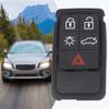 1 stuks 5-knoppen Afstandsbedieningssleutels Fobs Pads Rubber Zacht Slijtvast Sleutelbehuizing Knophuid Voor Volvo XC60/XC 70/V70/S60/S80 Onderdeel
